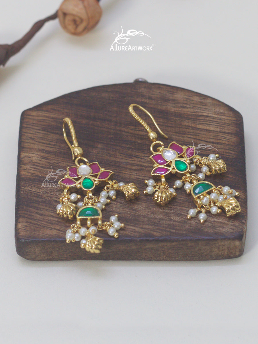 Lotus Earrings(Hooks)